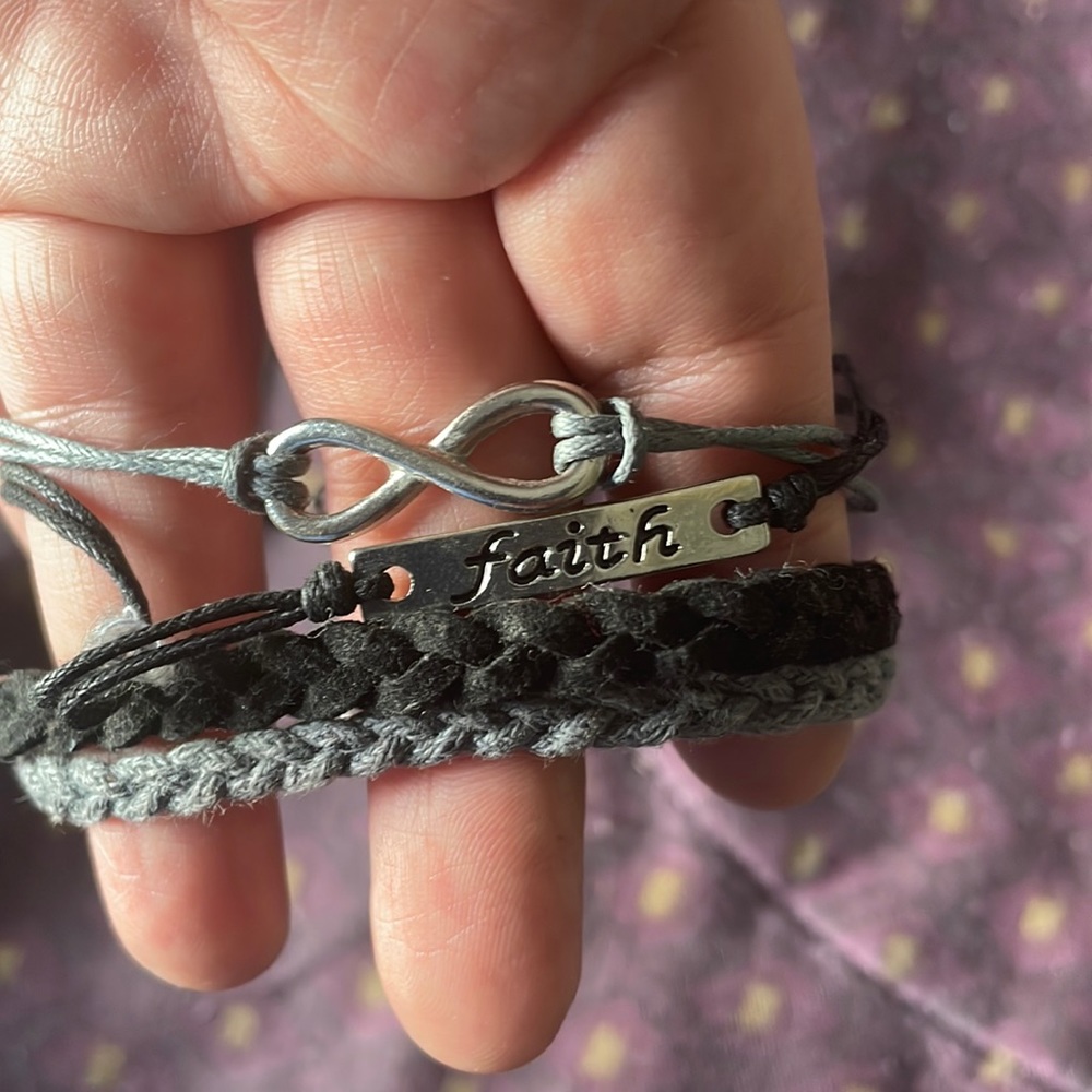 Faith and infinity bracelets